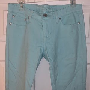 Rue21 aqua colored long pants size 7/8